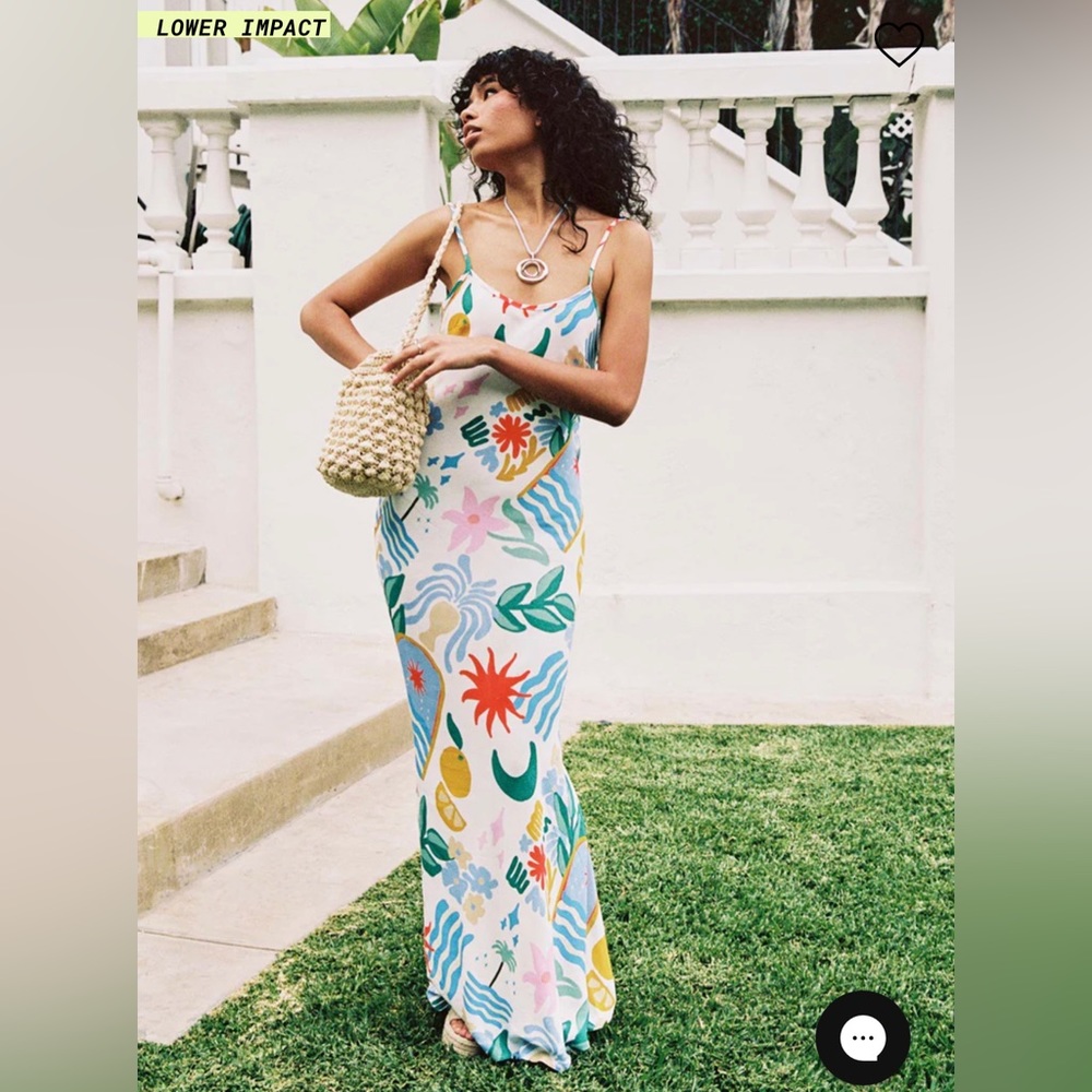 Princess Polly LUNCHEON MAXI DRESS BLUE MULTI size 2